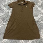 Lacoste  pique solo cotton dress brown size 38   Has a stain on front but can mos Photo 0