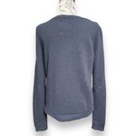 Hollister Heather Blue Gray Sequin Floral Pullover Sweatshirt Winter Preppy Sz S Photo 4