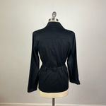 Tommy Bahama  Black Linen Blend Tie Waist Jacket Photo 4