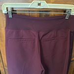 Athleta Endless Satin Spiced Cabernet Trim Pants, Size 6 Photo 6