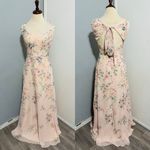 Marchesa Notte Bridesmaid Women Pink Floral Backless Sleeveless Dress Size 2 Photo 1