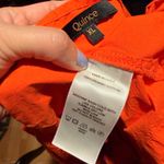 Quince 100% cotton Peasant flare cinched short sleeve button v neck colorful Photo 4