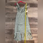 Show Me Your Mumu Claire Midi Dress in Deep Sage Luxe Satin Photo 7