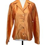 Talbots Collection Pure Silk Blazer - Size 14, Golden Orange - 100% Silk Photo 0