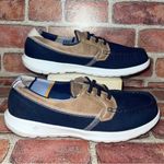 Skechers Pre-Owned  On The Go Walk Lite Navy Blue Boat Shoes Loafers Size 9 Photo 3