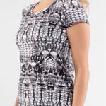 Lululemon Lively Crewneck Short Sleeve Tee Shirt Vitasea White Black Glacier Photo 0