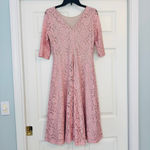 Sangria  Pink Lace Fit & Flare Midi Dress Size 10 Photo 1
