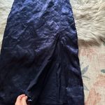 Lulus LULU’S Desirable Dream Navy Blue Satin Jacquard Halter Neck Midi Dress Photo 6