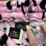 Disney Minnie Mouse Pink Black L Fleece Stretch Waist Band Pockets Pajama Soft Photo 3