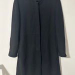 Via Spiga Womens Black Wool Blend Dress Coat Size 12 Floral Lined Stylish Photo 0