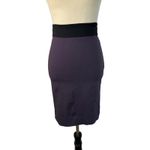 BCBGMAXAZRIA Purple Pencil Skirt Black Waistband Women's XXS Career Casual Photo 1