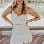 Blue Rain  white lace midi dress  Photo 0