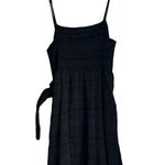 American Eagle  Black Outfitter Wrap Front Cami Dress Sleeveless Spaghetti Size S Photo 2