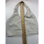 Garage Women Off White Halter Crop Top Bandeau Ribbed Size M Photo 2