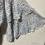 Free People Intimately  Ditsy Floral Blue White Bodysuit Size Small Photo 4