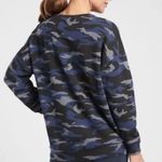 Athleta  Studio to Street Blue & Black Camo Crewneck Sweatshirt Size Large Photo 1