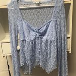 Urban Outfitters  Light Blue Lace Blouse Photo 0