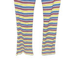 ZARA  Rib Texture Striped Pull On Flared Bell Bottom Pants‎ Multicolor Size Large Photo 4