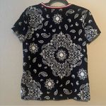 Tommy Hilfiger  Blue Paisley Print  Shirt Short Sleeves size M Photo 2