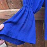 Evereve Sanctuary Havana Blue Charlotte Cold Shoulder Bell Sleeve Top Size Small NWT Photo 11