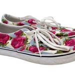 Vans Doheny Women’s Pink Floral Checkerboard Sneaker Lace Up Skater Shoes Size 7 Photo 0
