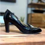 Coach  | US 9.5 B | HANAH Gold Lined Black Patent Leather Pump 3-inch Heel A3848 Photo 3