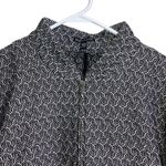 Eileen Fisher 422.  Jacquard Flight Jacket Womens XL Black Bone Full Zip Photo 5