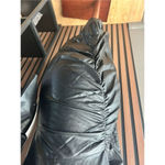 ZARA black sexy dress faux leather short with long sleeves size xs fits like sma Photo 1