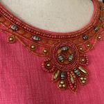 Ellen Tracy Women's Beaded Woven V-Back A-Line Dress Photo 3