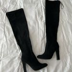 JustFab Black Jesyna Thigh-High Heeled Boots Photo 0