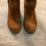 Timberland Heeled Boots Size 9 Earthkeepers Ankle Buckle Tan Block Heeled Photo 1