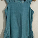 Merrell Opti-Wick UPF 50 Turquoise Ruched Side Active Tank Top Medium Outdoors Photo 0