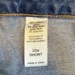 Maurice's High Rise Destroyed Distressed Jeans Plus 22W Short Button Fly Denim # Photo 7