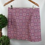 J.Crew  Pink Black & White Print Mini Skirt 8 Photo 1