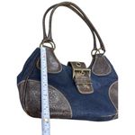 Nine West  Womens Vintageblue  Denim Embossed Leather Handbag SKU 7331 Photo 5