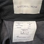 Sartorial Monk Italian 100% Linen Wide Leg Pants Charcoal Gray Size 2 (ITALY 38) Photo 9