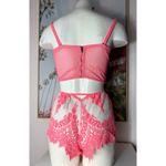 Victoria's Secret Victoria’s Secret Pink Sheer Floral Lace Lingerie Bra & Shorts Set Dream Angels Photo 7