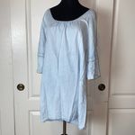 Glam LIGHT BLUE OPEN SLEEVE BOHO WESTERN SHIFT DRESS Photo 1