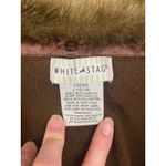 White Stag  Vintage Brown Faux Fur V Neck Sweater Size L‎ y2k Indie neutral Photo 1