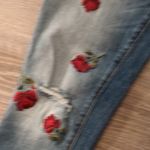 Driftwood  Joyce Floral Fringe Distressed Jeans Size 25 Photo 4