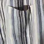 Westport  Blue Striped Linen Wide Leg Pants Medium Photo 4