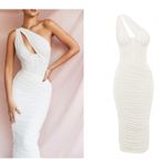 House Of CB  L D-DD 'Valentina' Ivory‎ Asymmetric Cutout Midi Dress NWOT Photo 3