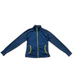 Slazenger Blue Yellow Trim Zip Front Pockets Golf Active Workout Jacket Size XS Photo 11