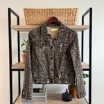 Elan  Leopard Denim Jean Jacket w/Pockets, Small Photo 1