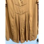 Bohme Blouse Large Mustard Yellow Pleated Flowy Preppy Summer NWT Photo 4