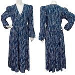 Chelsea28 Women's Med Pleated Puff Shoulder Long Sleeve Dress Vneck Cottagecore Photo 1