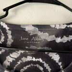 Jane Ashley Shirt Y2k XL Black Gray Spiral Tie Dye Long Sleeve Sparkle Top Artsy Photo 3