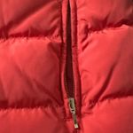 Talbots  Red Front Zip Puff Vest With Adorable Ruffle Detail & Front Pockets Sz L Photo 3