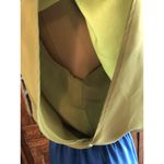 Cato Two Tone Sleeveless Dress Celery Green Blue Goddess Skirt Draped Neck 12 Photo 4