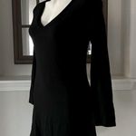 Chaser Black Mini Dress V-Neck Long Sleeve Size S Photo 3